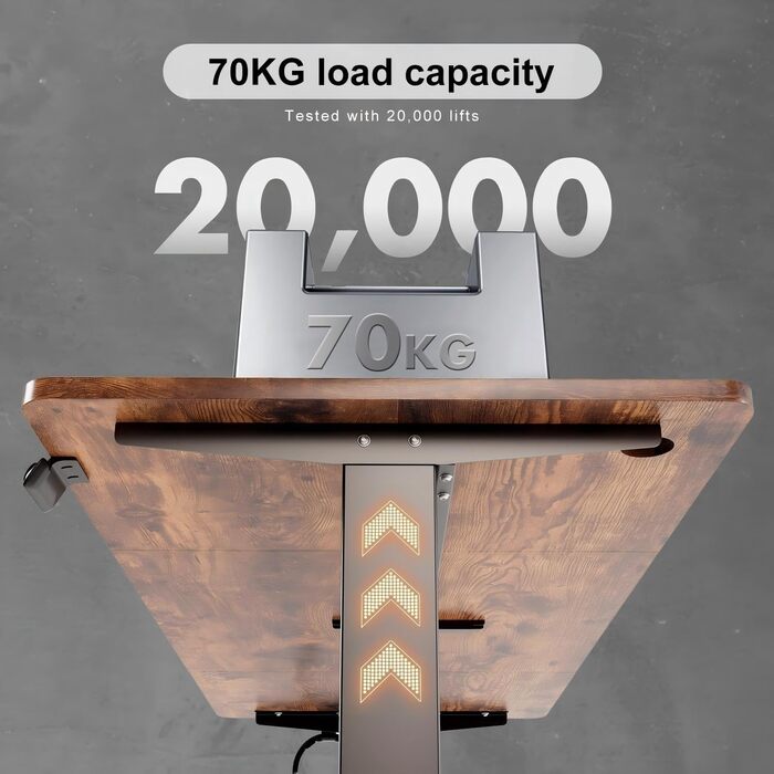 Електричний регульований стіл Devoko: ергономічний стіл для роботи та відпочинку (180 x 80 см, білий)