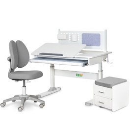 Комплект (L) ErgoKids TH-325 Grey (парта + крісло + тумба) (арт. TH-325 + Y-412 Lite + BD C3 _GREY)