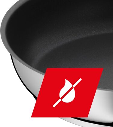 Сковорода Silit Calabria 24 см з індукційним покриттям, нержавіюча сталь, з нержавіючою ручкою, для духовки, для щадного смаження