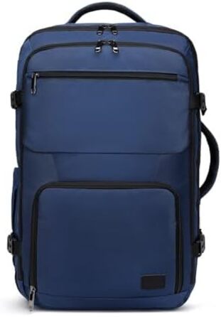 Рюкзак KONO для ручної поклажі в літак, великий, водонепроникний, 55 x 35 x 20 см, 38L (Navy)