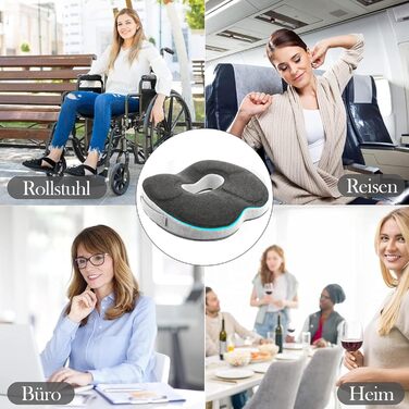 Ортопедична протипролежнева подушка-кільця (донат) від геморою, проблем з простатою, копчиком та ішіасом, сіра