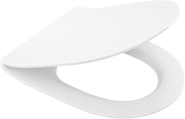 Сидіння для унітазу Schner Wohnen Collection Antus Wrap, знімне сидіння для унітазу, кришка унітазу з дюропласту, висувна кришка унітазу, закритий дизайн, білий (White - Slimline)