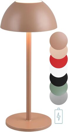 Бездротова лампа Роберта: LED-настільна лампа, нічник з регулюванням яскравості, USB-зарядка, 30 см, Кофе