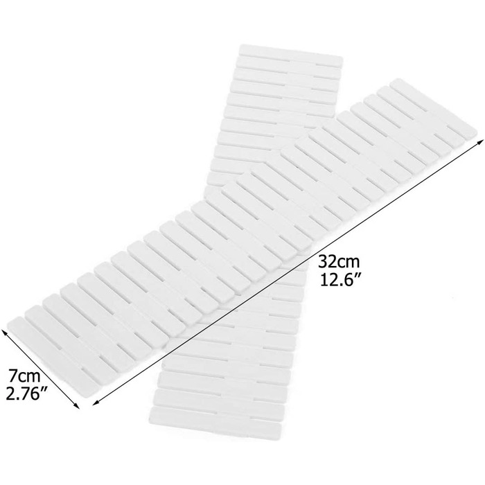 Перегородки для полиць CROING 32 шт 7x31x4 см білі