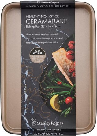 Форма для випічки Stanley Rogers Ceramabake з антипригарним керамічним покриттям, 20x7 см (23x16x2 см), без PFAS, PTFE, PFOS, PFOA, кадмію та свинцю