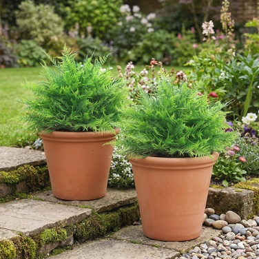 Штучні папороті Бостон, стійкі до УФ-випромінювання, штучні рослини на стеблах, набір з 2 шт., 60 см для саду, тераси