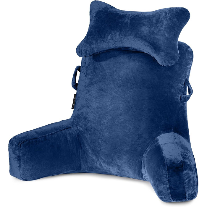 Підголовник для читання Lesekissen з регульованою підтримкою шиї та спини - сірий (Blue2)