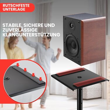 Підставка для акустики Pyle, регульована висота 66-132 см, універсальна, міцна, для студійних моніторів, 40 кг, пара