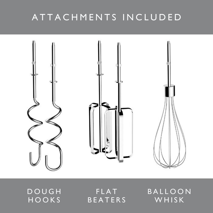 Міксер ручний DUALIT 89320, хром, нержавіюча сталь, з британською вилкою (UK Plug), срібний