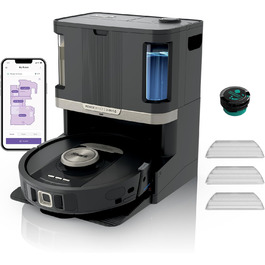 Робот-пилосос та миючий робот Shark PowerDetect RV2800ZEEU: 2-в-1, самостійне очищення, LiDAR-навігація, керування через додаток, чорний