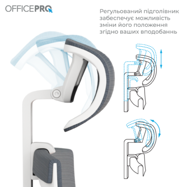 Крісло офісне OfficePro Balance OC550-W-DG-OR