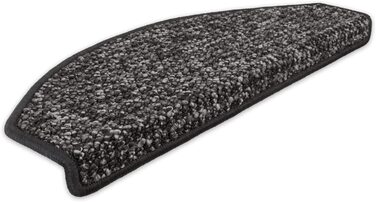 Кеттельсервіс-Мецкер ступінчасті килимки Гера напівкруглі сходові килимки сходовий килимок (18 шт., антрацит)