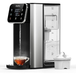 ЗACHVO Дозатор гарячої води UR05-2200W: миттєве гаряче водопостачання, 4 температурні режими, 3 об'єми, 4л бак, компактний та енергоефективний, захист від перегріву, дитячий замок, для кухні та офісу, фільтр з активованого вугілля