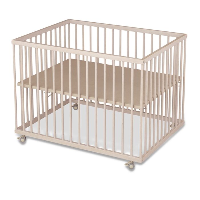 Манеж Sower 75x100 см - ECO - 3-сторонній регульований по висоті - Манеж Baby Beech (натуральний, без матраца)