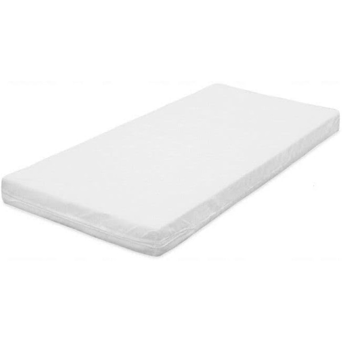 Дитяче ліжко KMbaby TANY White 120x60 см з матрацом - регульоване по висоті ліжечко з соснової деревини