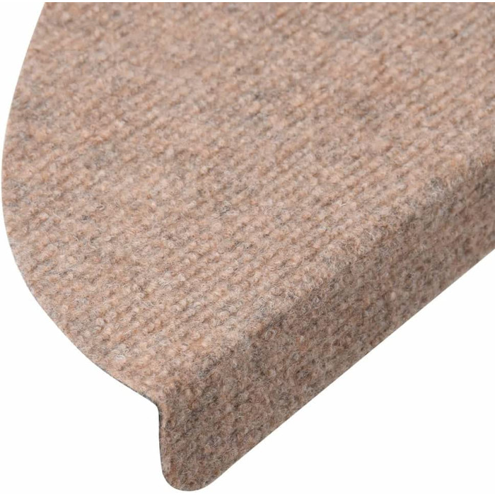 Ступінчастий килимок VidaXL самоклеючий сходовий килимок ступінчастий килимок захист сходів Килимок для сходів Протектор сходів 65x26 см (56 х 20 см, бежевий), 15 шт.