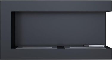 Камін 600x280мм Камін з лівою стінкою Ethanol Black Кутовий камін (900 x 280 мм)