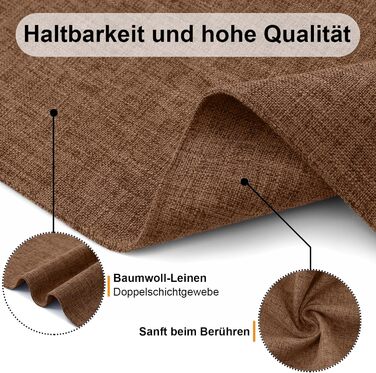 Тканинні серветки на стіл Homaxy (6 шт., Коричневий) - водонепроникні, термостійкі, нековзні