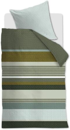 Постільна білизна Ganitur Lennart колір Зелений Розмір 155x220 80x80