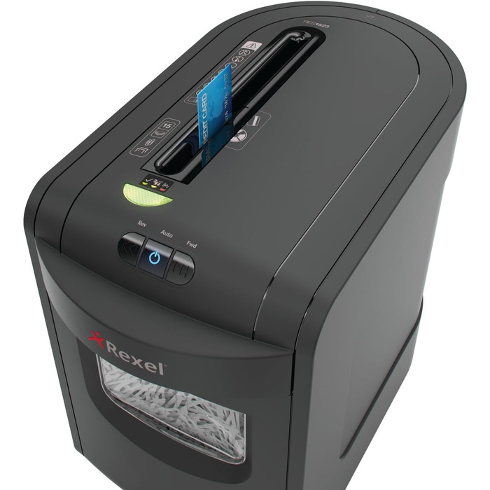 Шредер Rexel REM820 для документів, мікроріз, ручний привід, 23 л, чорний