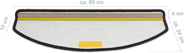 Кеттельсервіс-Мецкер ступінчасті килимки сходовий килимок Танго напівкруглий антрацит (16 шт.)