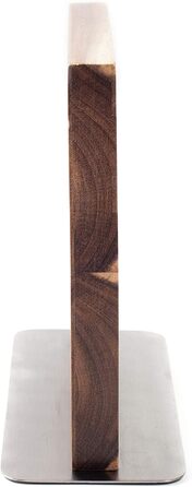 Магнітний ножовий блок Acacia Wood - Двосторонній тримач для ножів без ножа з дерев'яним магнітом Ножова дошка з обох сторін (металева основа)