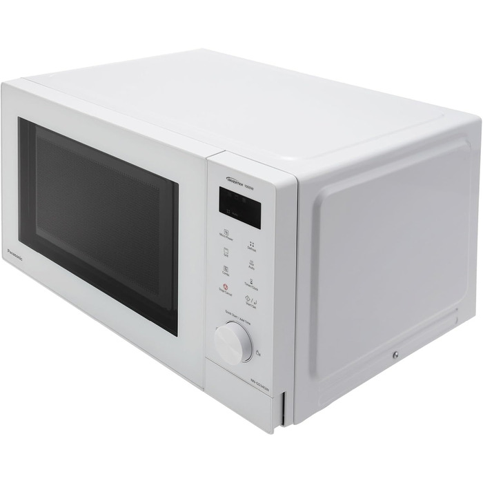 Мікрохвильова піч Panasonic NN-GD35HBGTG з грилем та функцією пароварки, 23 літри, біла