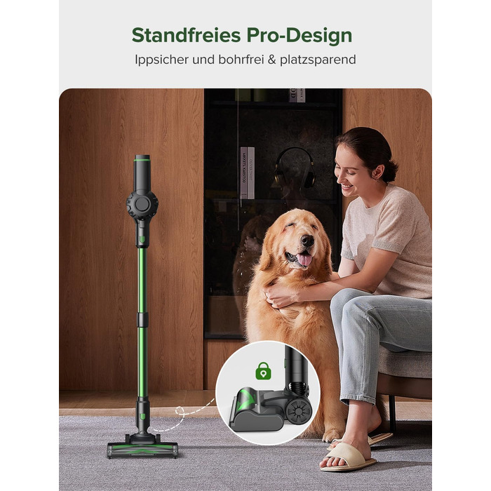 Бездротовий акумуляторний пилосос Vexilar V9PRO: 500W, 45Kpa, 60 хвилин роботи, LED дисплей, для твердих поверхонь, килимів та шерсті тварин