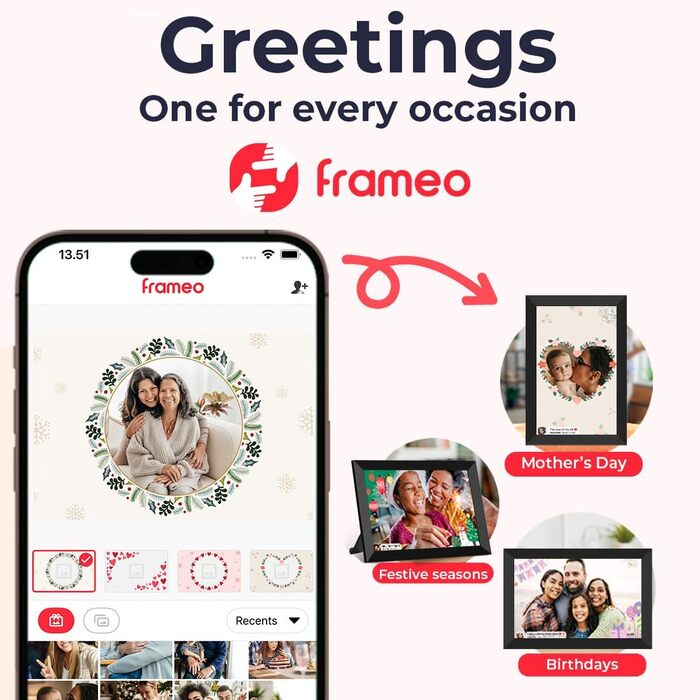 Цифровий фоторамка FRAMEO WLAN 32GB: 10.1 дюймовий Smart Cloud-фоторамка з IPS LCD сенсорним екраном та автоматичним поворотом