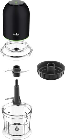 Подрібнювач Braun MultiPractic 3 CH3011BK чорний, 500 Вт, 4 леза з нержавіючої сталі, для льоду, посудомийна машина