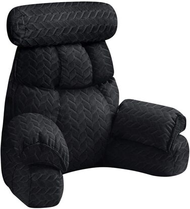 Підлогове крісло-мішок Lesekissen для читання та відпочинку з підлокітниками, чорне