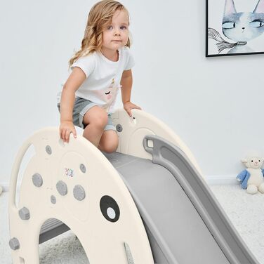 Дитяча гірка Baby Vivo Kinder Rutsche для саду та дому, пластикова, колір кава/коричневий, з закругленими кутами