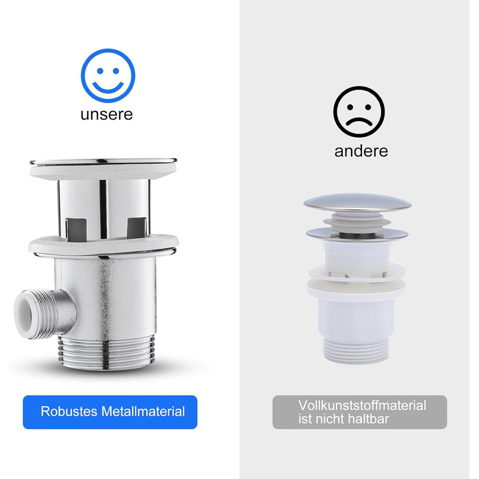 Змішувач для ванної кімнати з витяжною штангою, однорідний змішувач, хромований, з витяжною штангою, для ванної кімнати, з сифоном