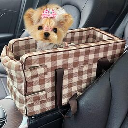 Автомобільна консоль для собак, центральна консоль, сидіння для маленьких собак, автомобільний підлокітник для домашніх тварин, сидіння для цуценят, кішок, що миється, портативний, знімна Дорожня сумка для перенесення домашніх тварин (4-в-1)