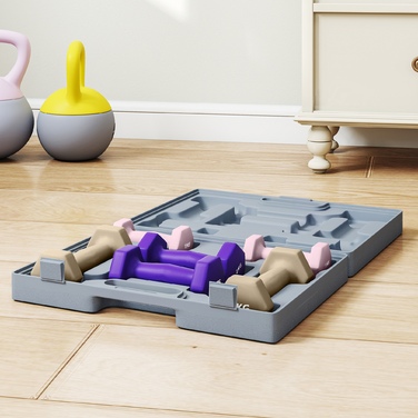 Набір гантелей, 6 шт. з різною вагою, сталевий набір коротких гантелей: 1 кг, 2 кг, 3 кг