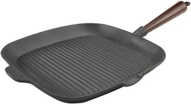 Carl Victor - чавунна сковорода-гриль квадратна 28x28 см з дерев'яною ручкою