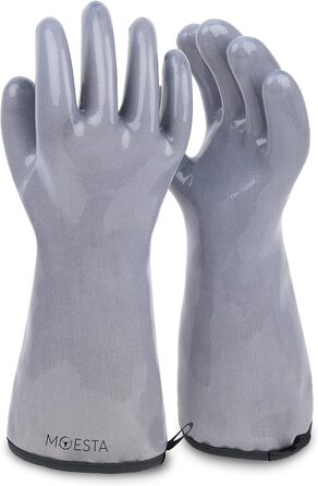 Рукавиці для духовки та барбекю з силікону - термостійкі до 250 градусів, можна мити - розмір XL, 19832 - HeatPro Gloves -