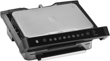 Контактний гриль WMF Profi Plus Perfection: електричний, 2000 Вт, 6 програм, сенсорна технологія, антипригарне покриття, з нержавіючої сталі матового кольору