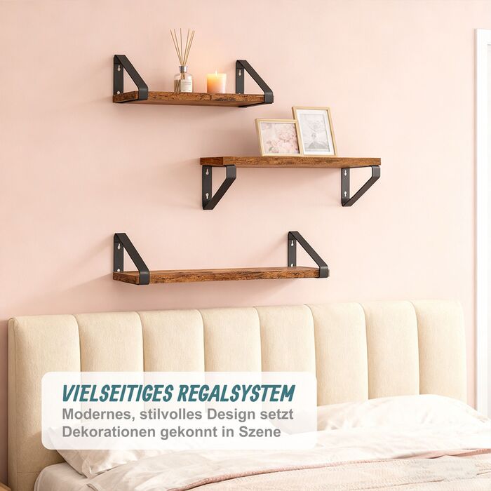 Набір полиць для стін Relaxdays (3 розміри)