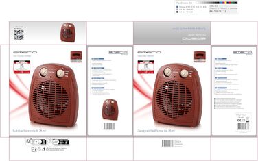 Портативний обігрівач Emerio FH-106737.2 Note 1.5, 2000 Вт, 20 м², 2 режими нагріву + вентилятор, термостат, коричневий