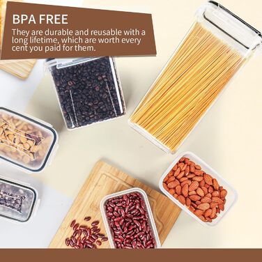 Набір контейнерів Skroam 36 шт. для зберігання продуктів - BPA-free, з кришкою, для круп, цукру, макаронів та інших продуктів