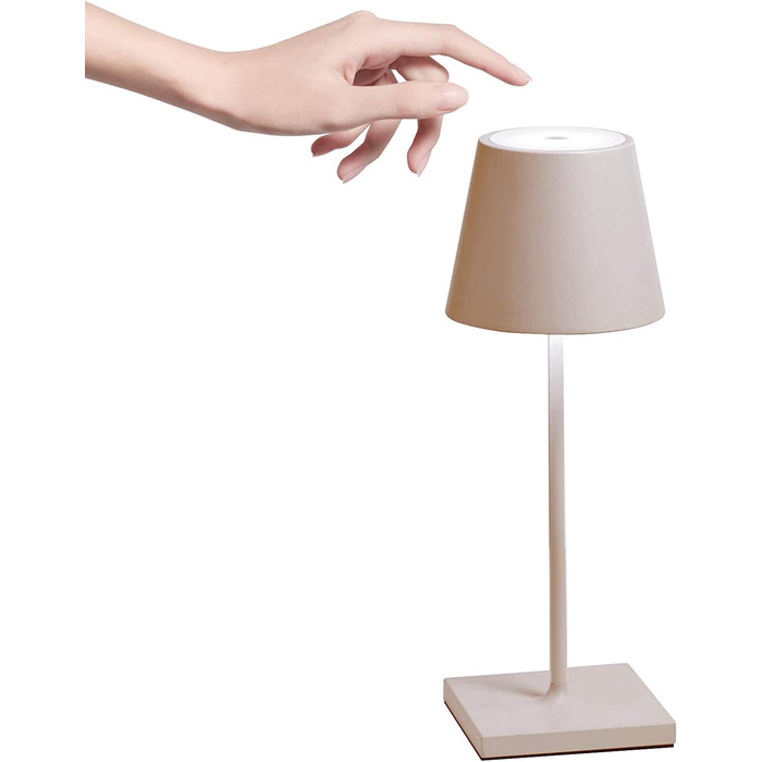 Zafferano Poldina Pro Mini - Бездротова LED-лампа для дому та вулиці, білий колір, регулювання яскравості, 30 см