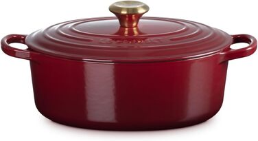 Le Creuset Signature Чавунний Бражульник з кришкою, овальний, 27 см, 7.5 л, для всіх типів плит, включаючи індукцію, колір Chambray