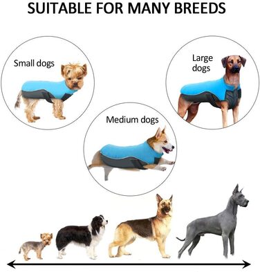 Теплий спортивний жилет для собак від Berry, світловідбиваючий, для сніжної одягу, доступний в 8 розмірах для маленьких, середніх і великих собак (XL груди 46-54 см, довжина спини 40 см, синій)