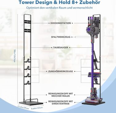 Підставка для пилососа для Dyson, сумісність: Dyson V15 V12 V11 V10 V8 V7 V6 DC30 DC31 DC34 DC35 DC58 DC59 DC62 DC74.