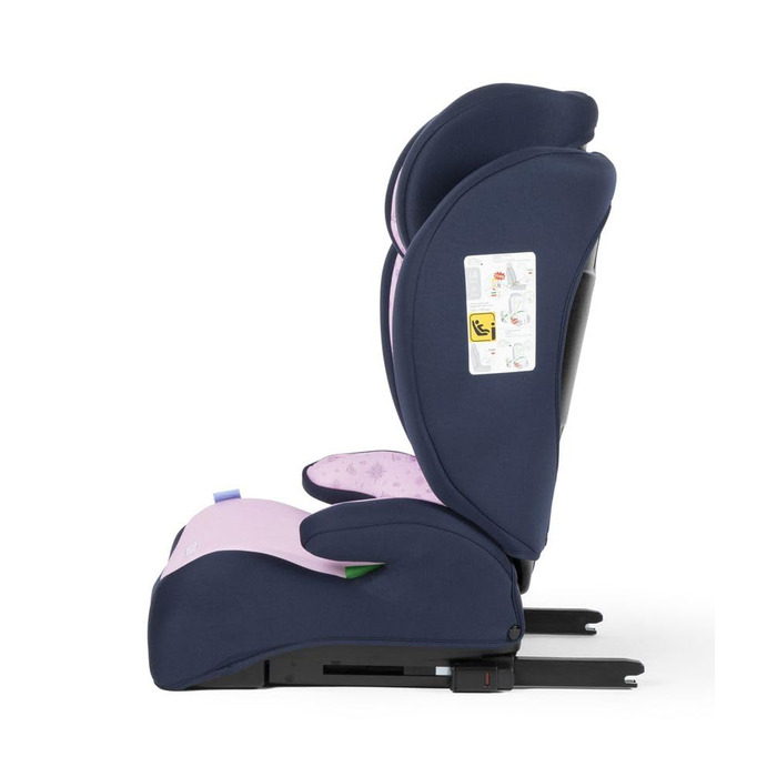 Автокрісло Disney Frozen з ISOFIX для дівчаток 100-150 см з Ельзою, Анною та Олафом на фіолетовому