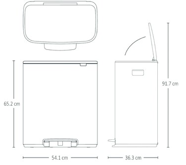 Бак для сміття Brabantia Bo Pedal Bin 60 л (211324)