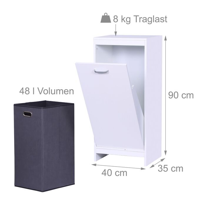 Шафа для білизни Relaxdays з місткістю 48 літрів та мішком для білизни