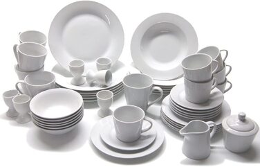 Ретч Арцберг / Набір посуду комбінований сервіс з 50 предметів Емілі для 6 осіб / білий / в один клік ви подбаєте про свій посуд