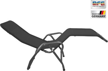 Лежак для басейну/сауни MFG, 3', антрацит/чорний